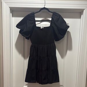 Entro Black Ruffled Tiered Sundress